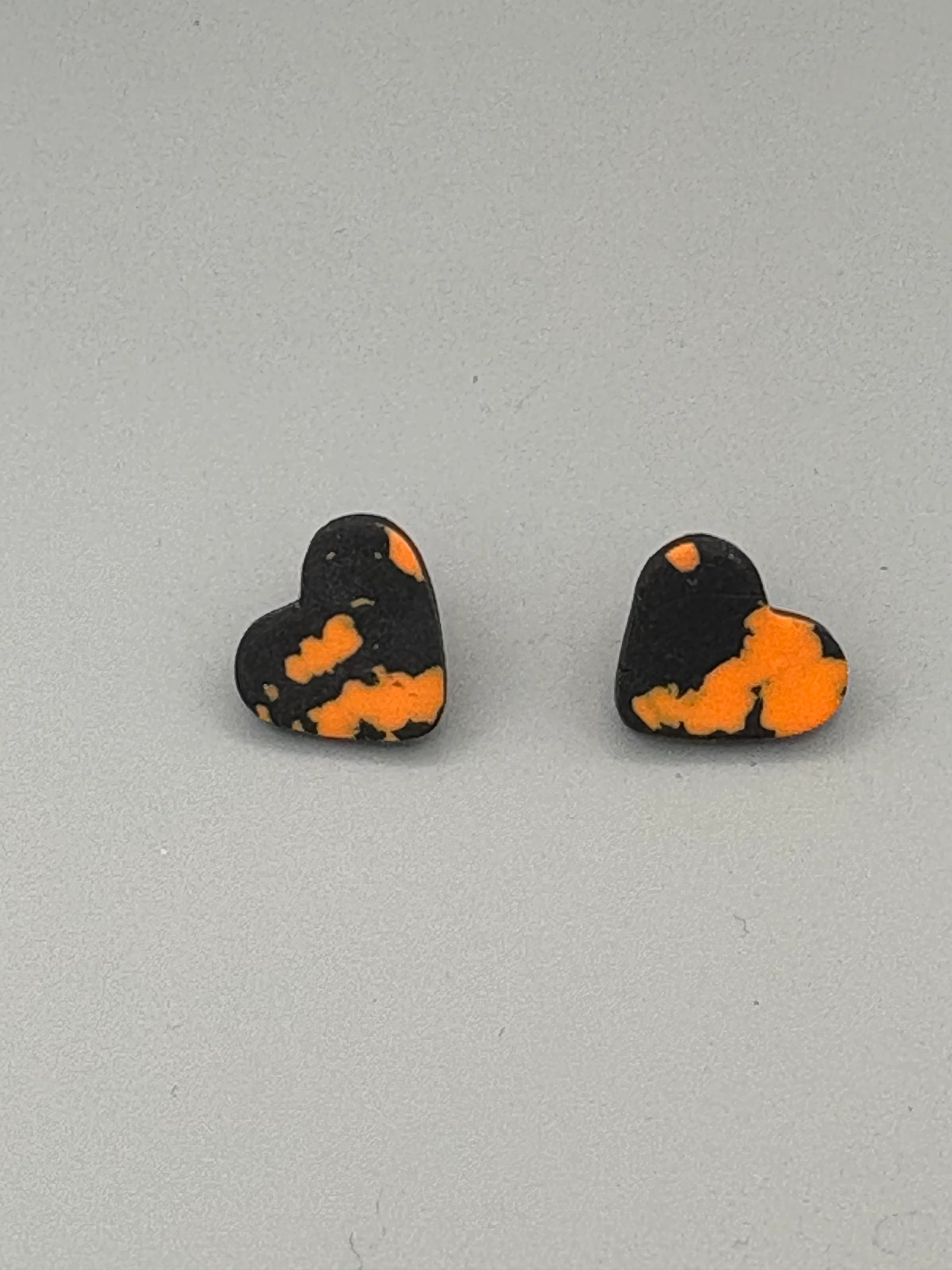 Black & Orange Hearts
