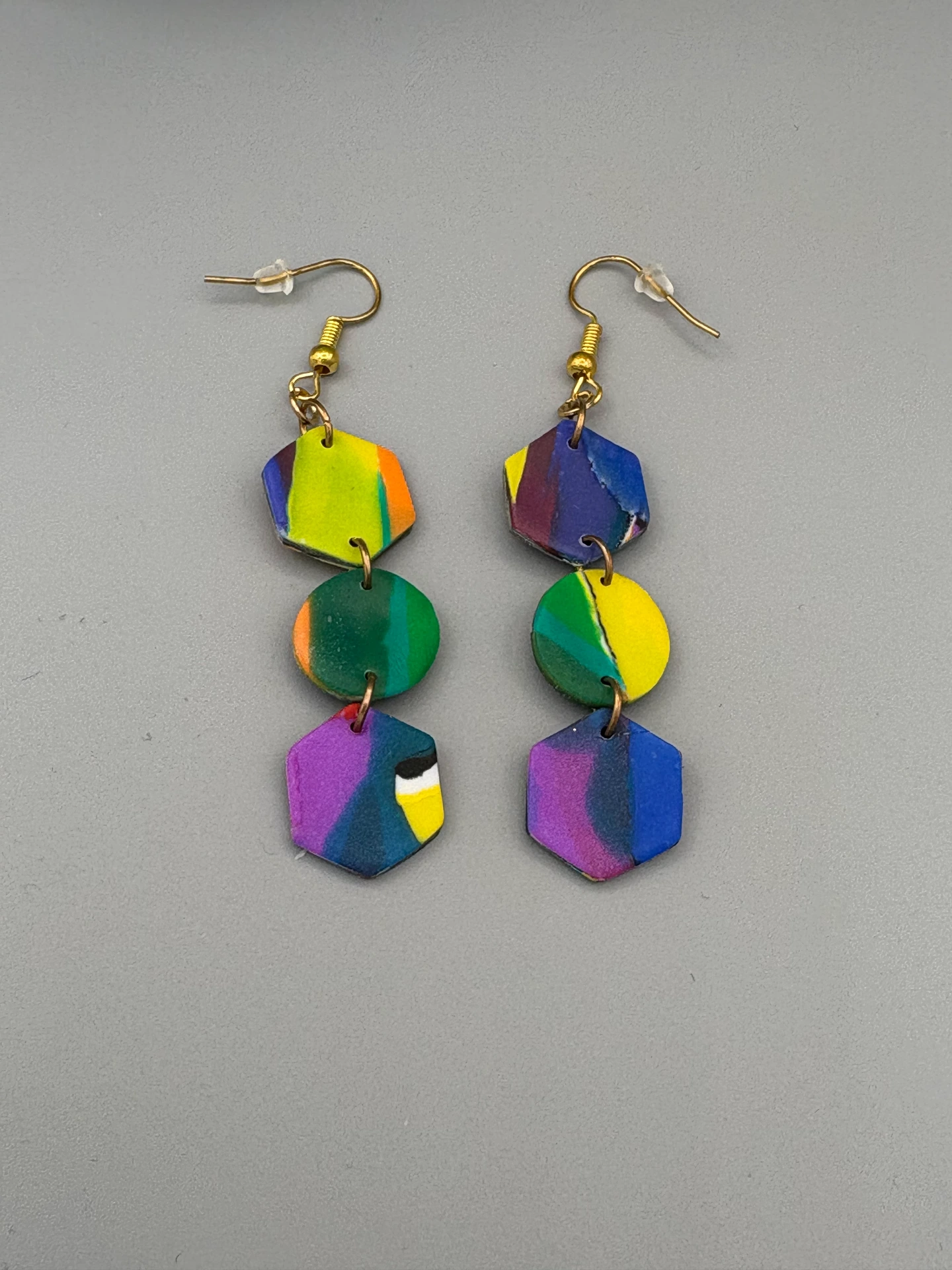 [45-28] Water Colour Hexagons & Circles