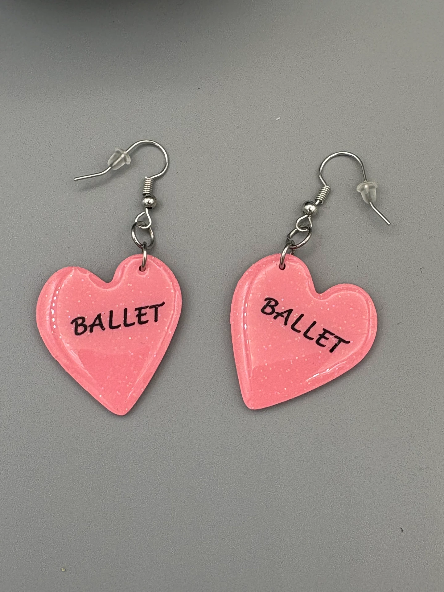 Sparkly Pink Ballet Hearts