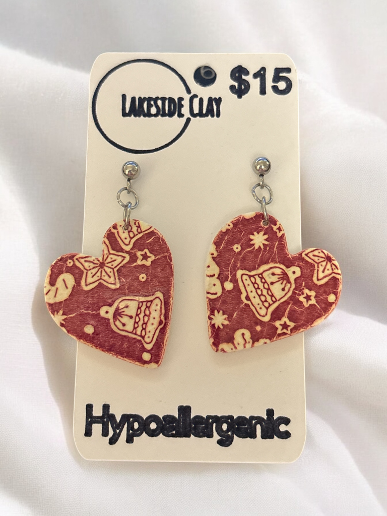 Red Christmas Pattern Hearts