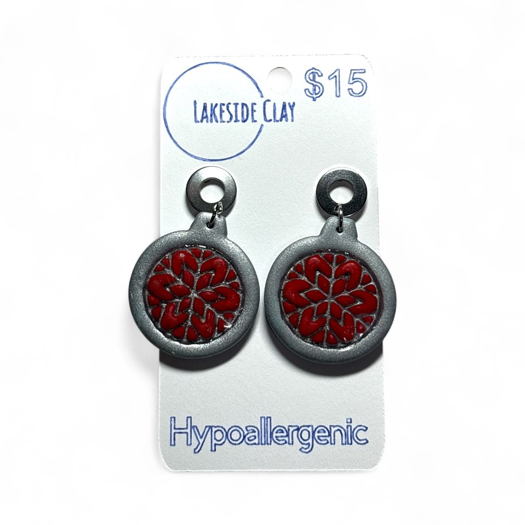 Silver & Red Baubles