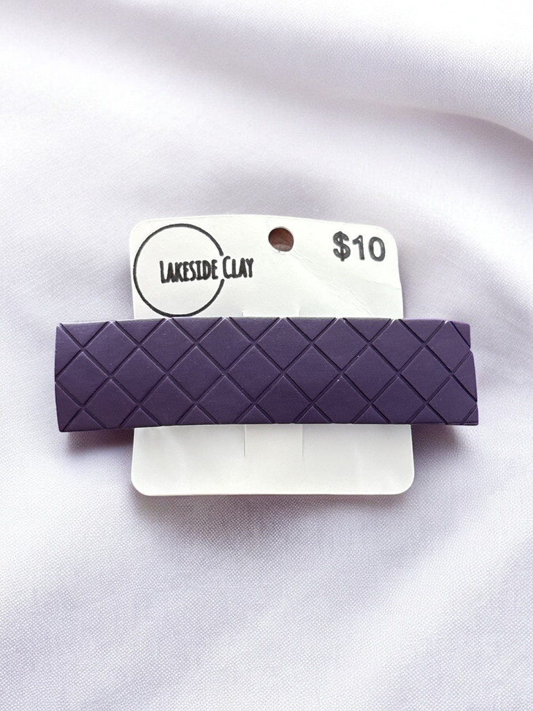 [19-12] Purple Diamonds Barrette