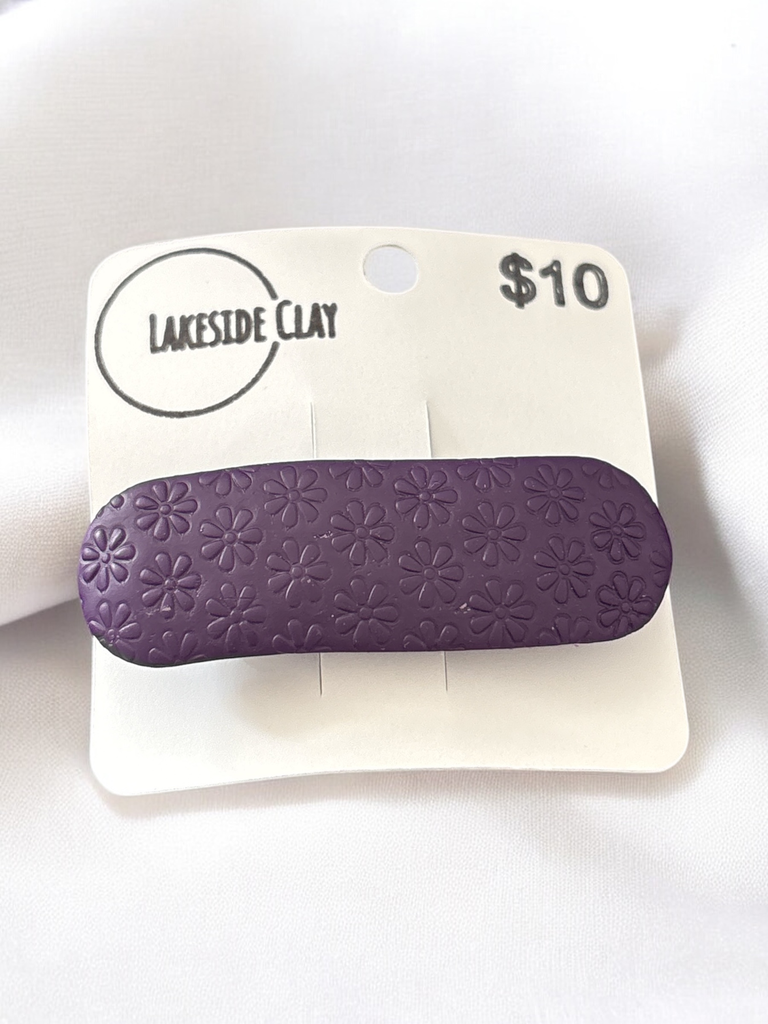 [20-32] Purple Flowers Barrette