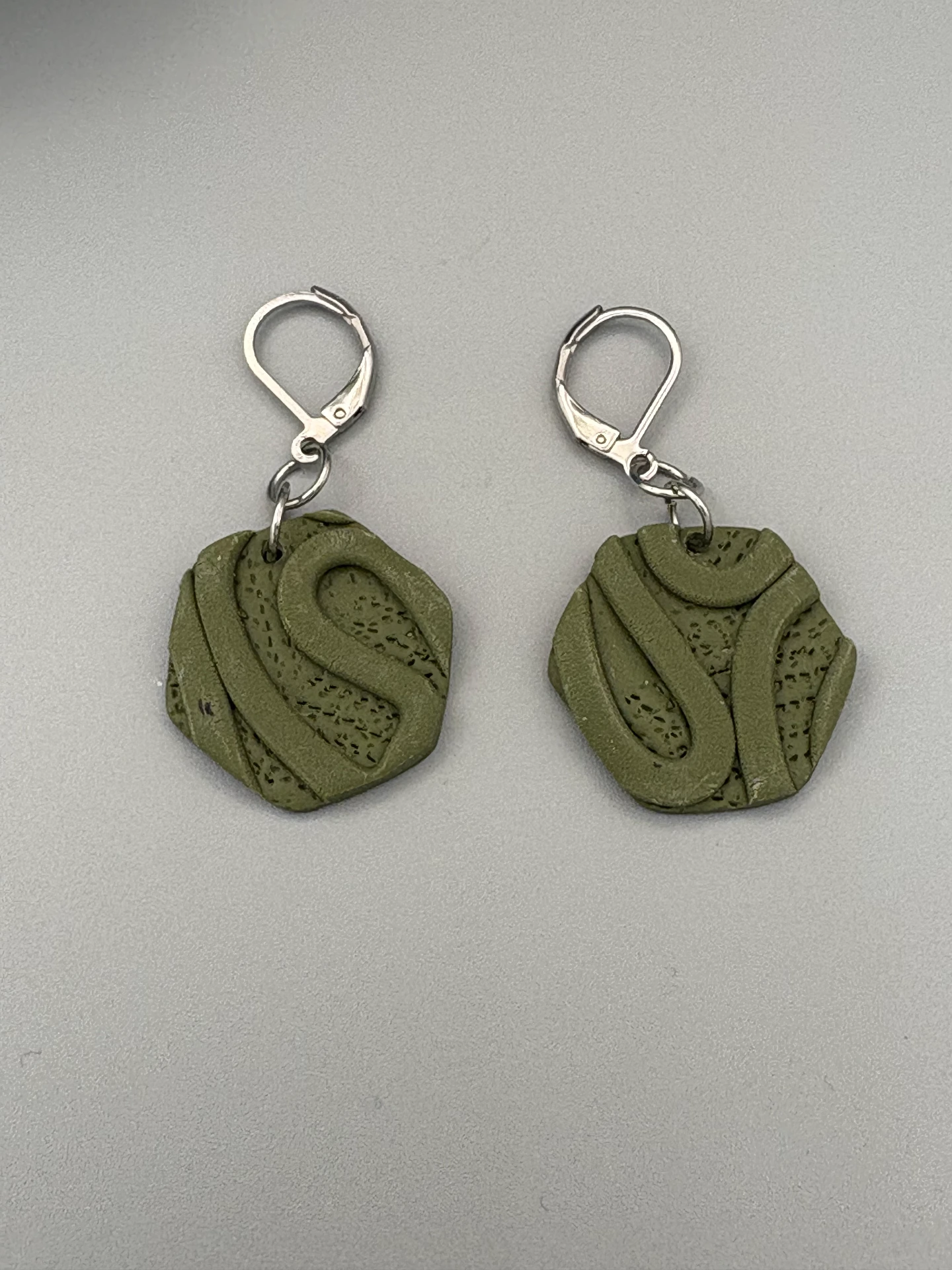 Army Green Texture Hexagons