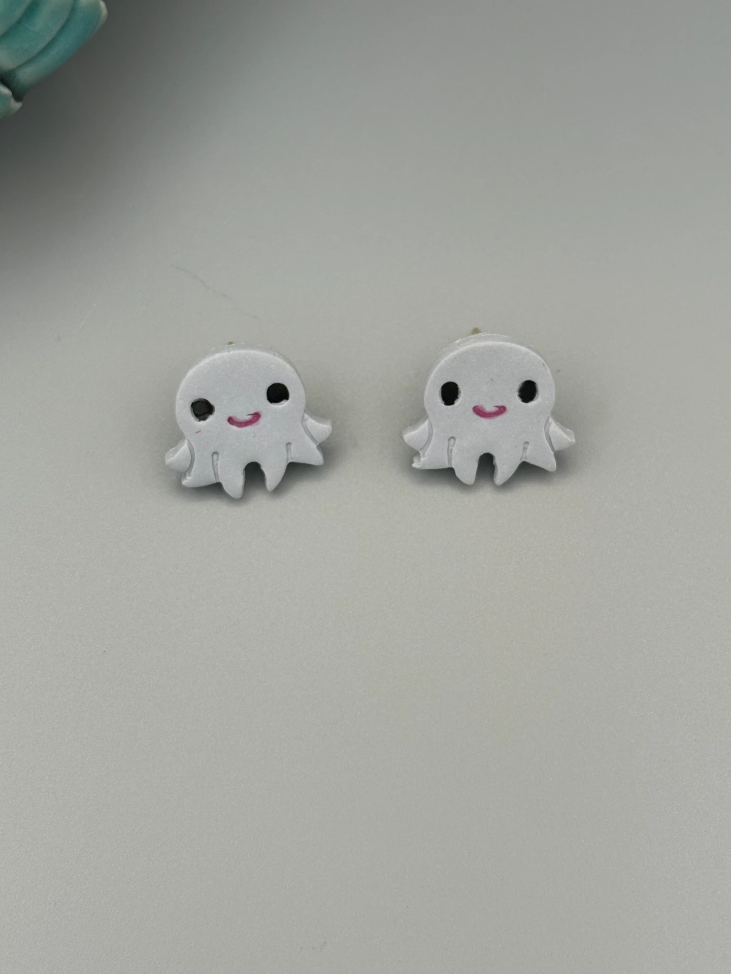 Grey Octopus Studs