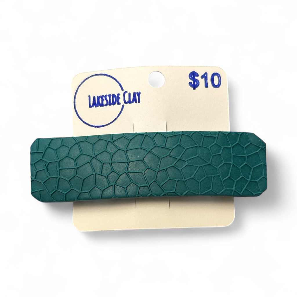 Teal Cobblestone Barrette
