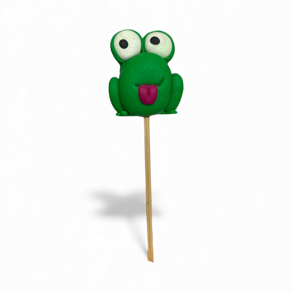 [N-4] Green Frog Plant Stake