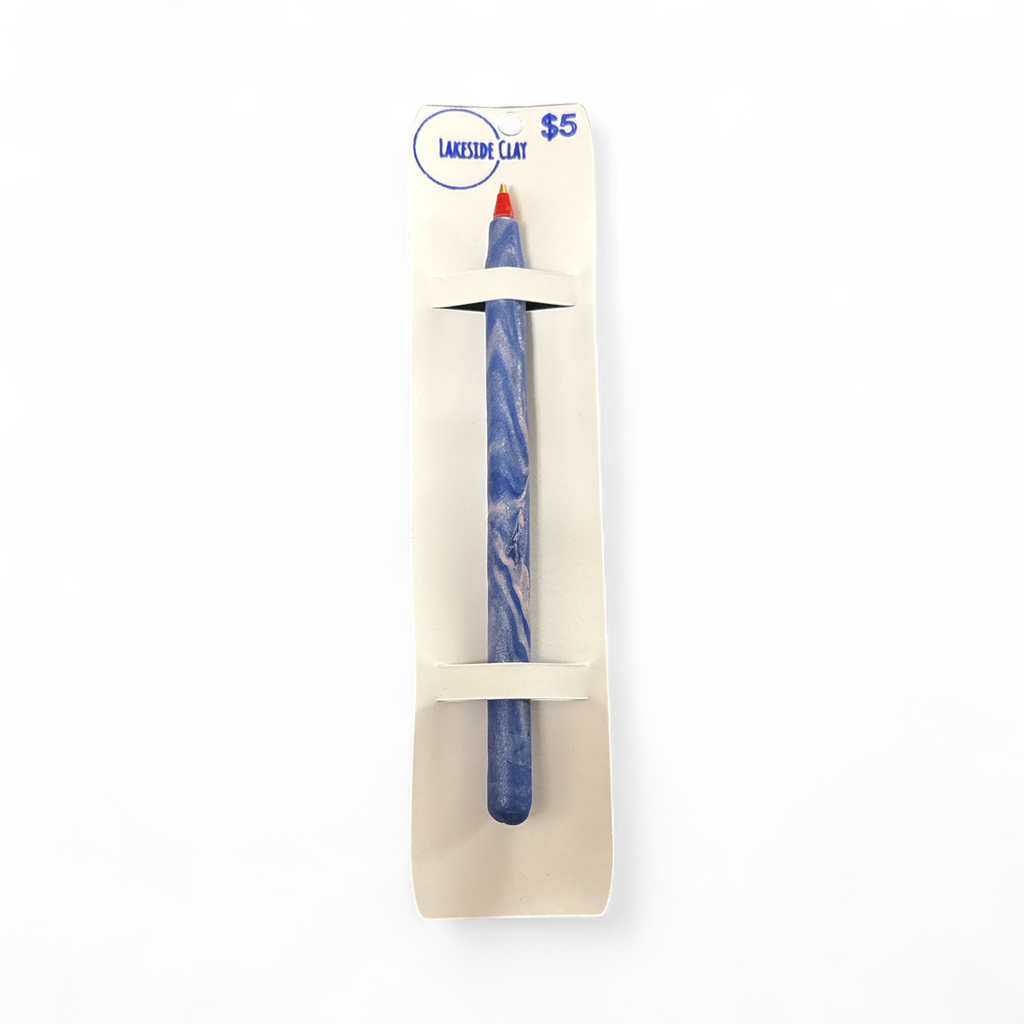Pink & Blue Marble Pen