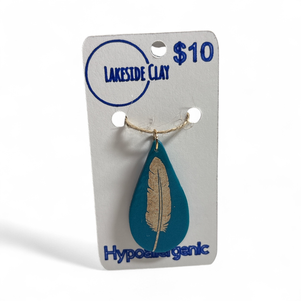 Gold Feather Pendant