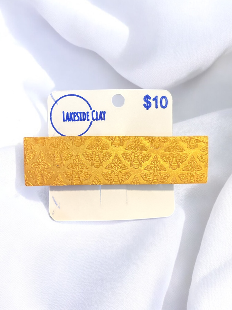 [19-3] Gold Bees Barrette