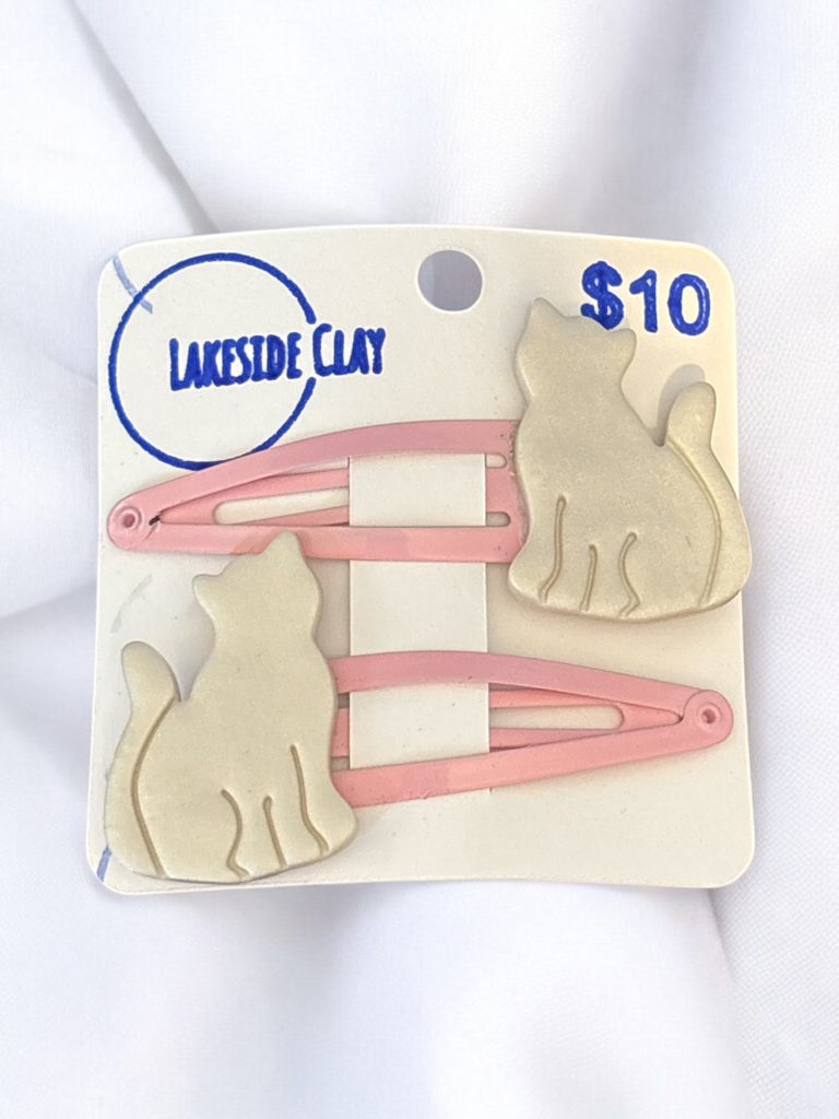 Pearl Cat Hair Clips