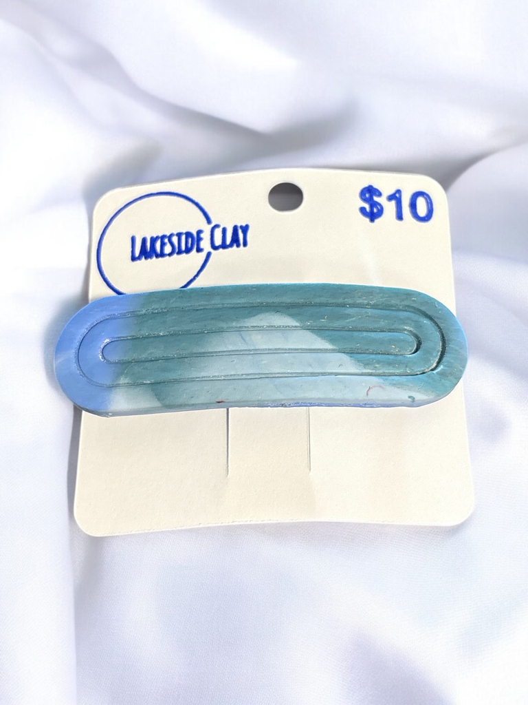 Blue Twist Barrette