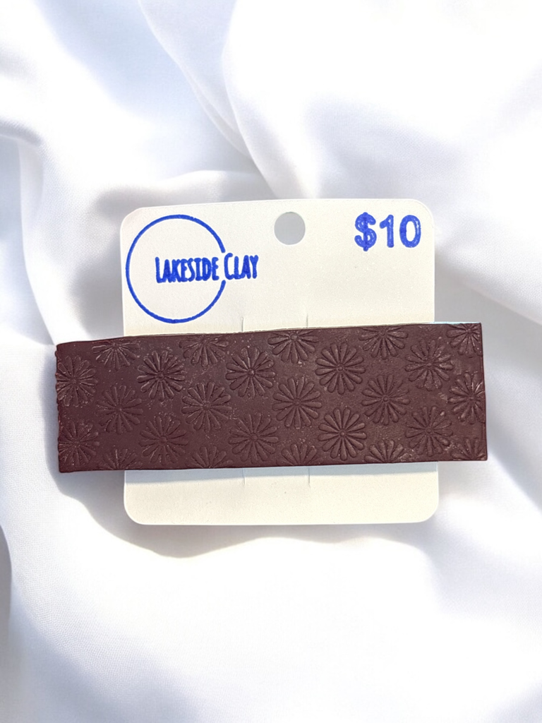 Brown Flowers Barrette
