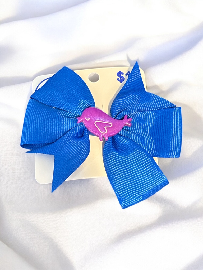 Purple Bird Hair Bow
