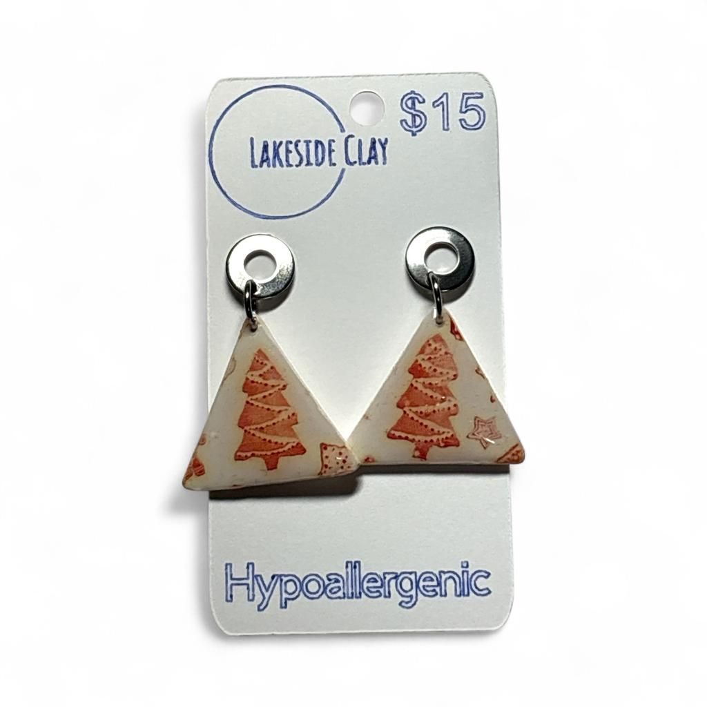 [51-4] White & Red Christmas Triangles