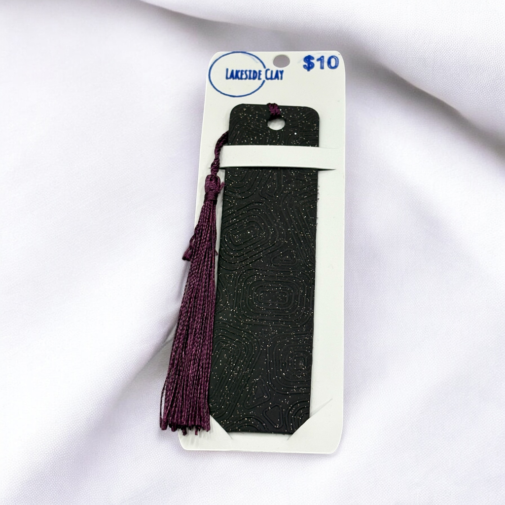 Purple & Black Twist Geometric Bookmark