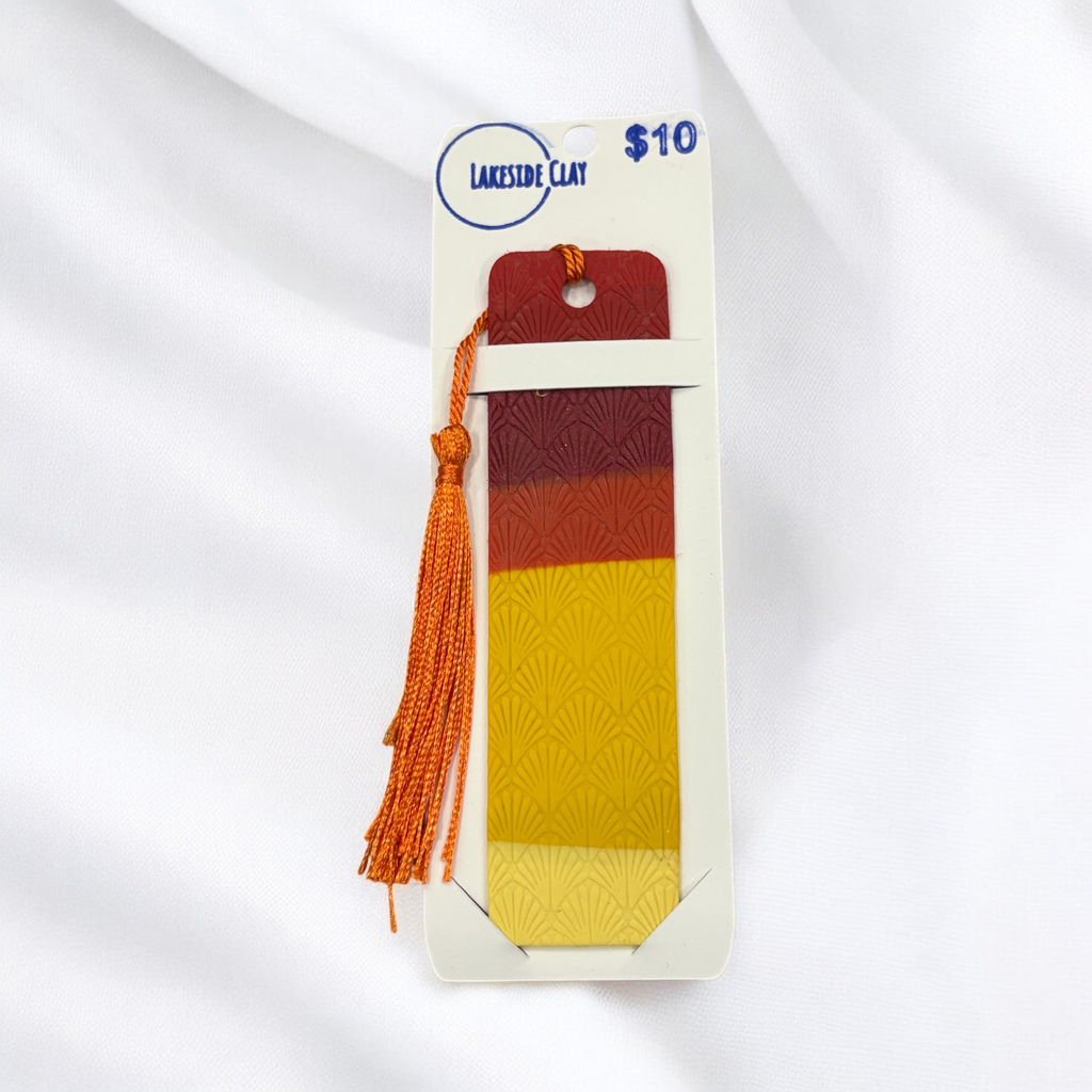 [22-103] Yellow & Red Art Deco Bookmark