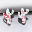 Flower Pattern Cactus Studs