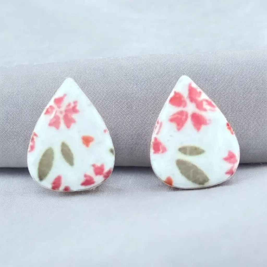 Flower Pattern Drop Studs