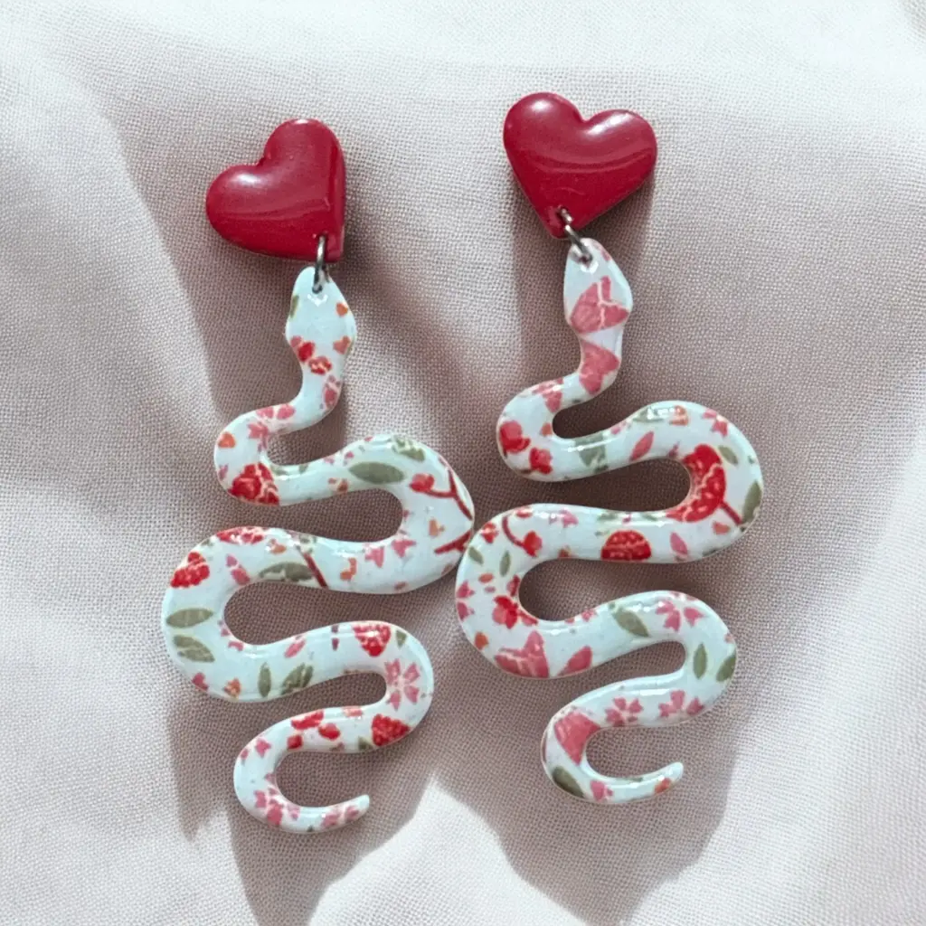 Flower Pattern Snake Dangles