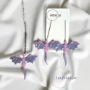 Purple Dragon Earring & Necklace Set