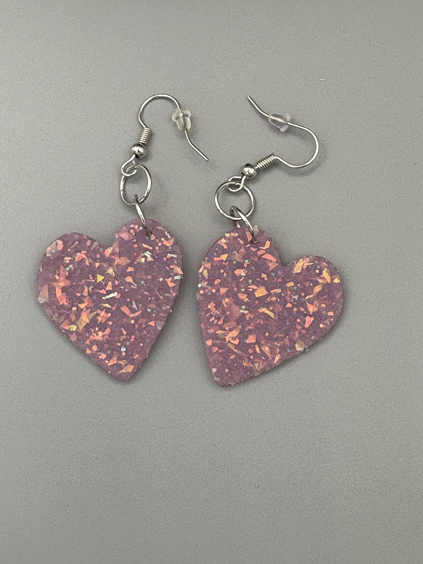 [43-22] Purple Opalescent Hearts