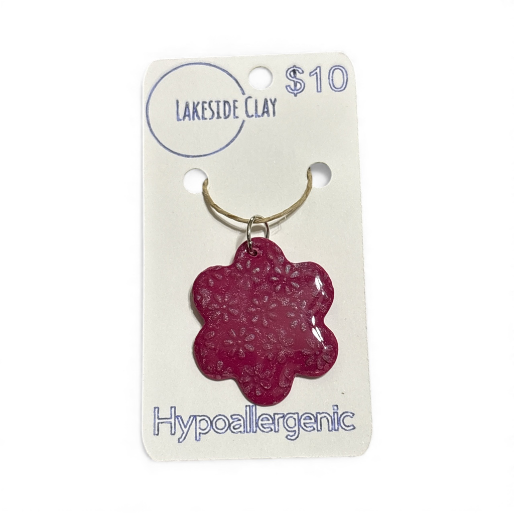 [10-1] Flower Texture Flower Pendant