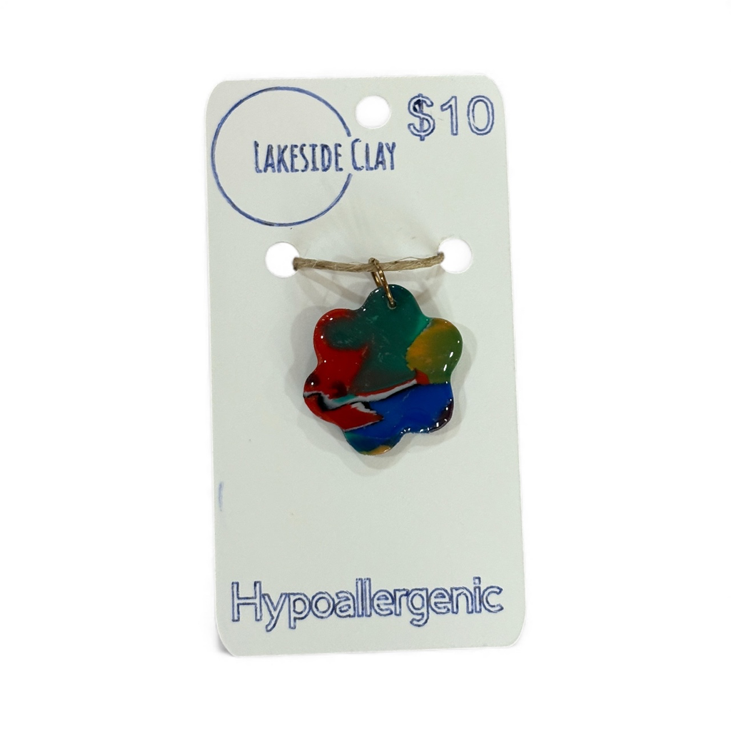 Water Colour Flower Pendant