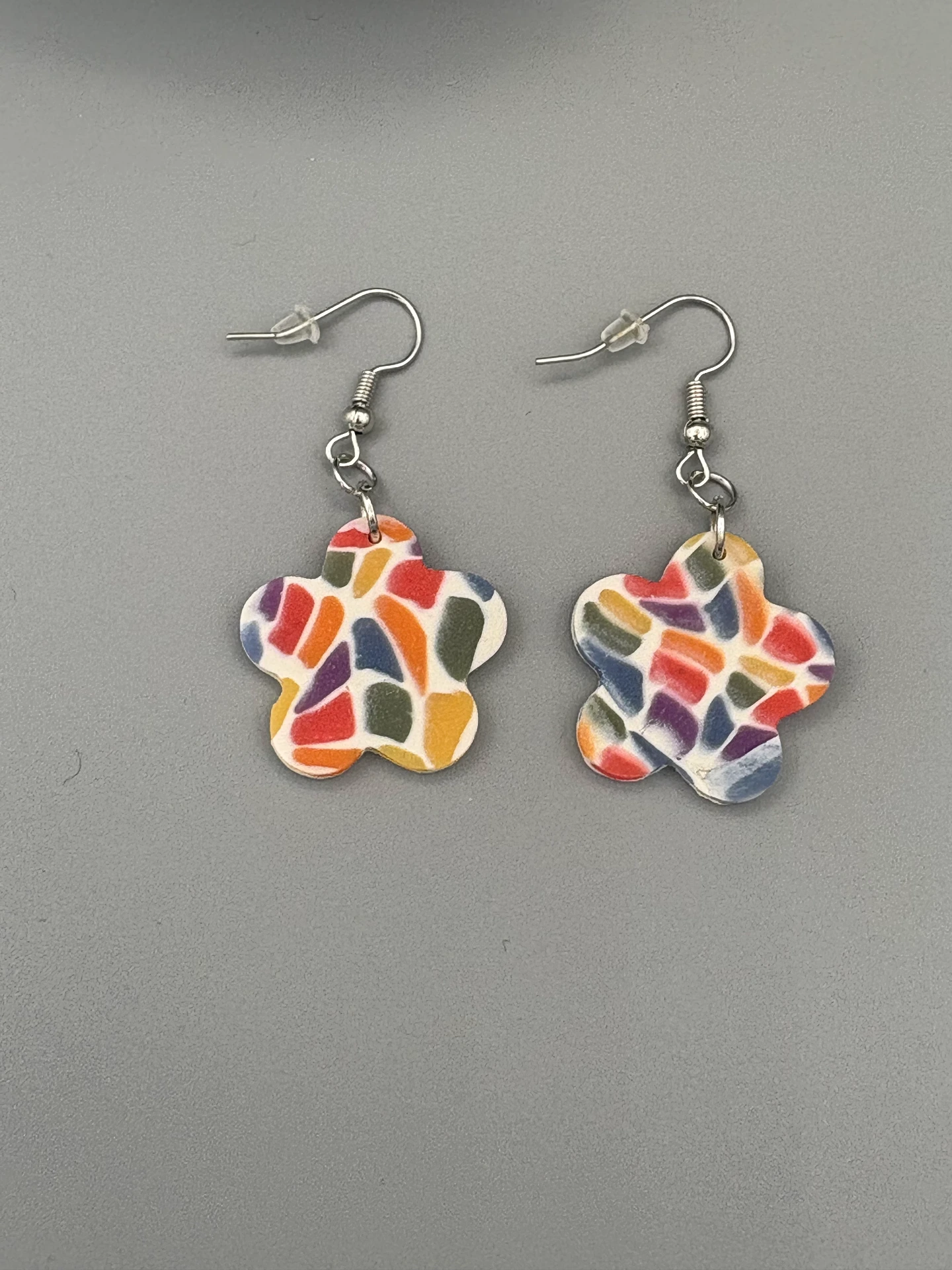 Rainbow Mosaic Flowers