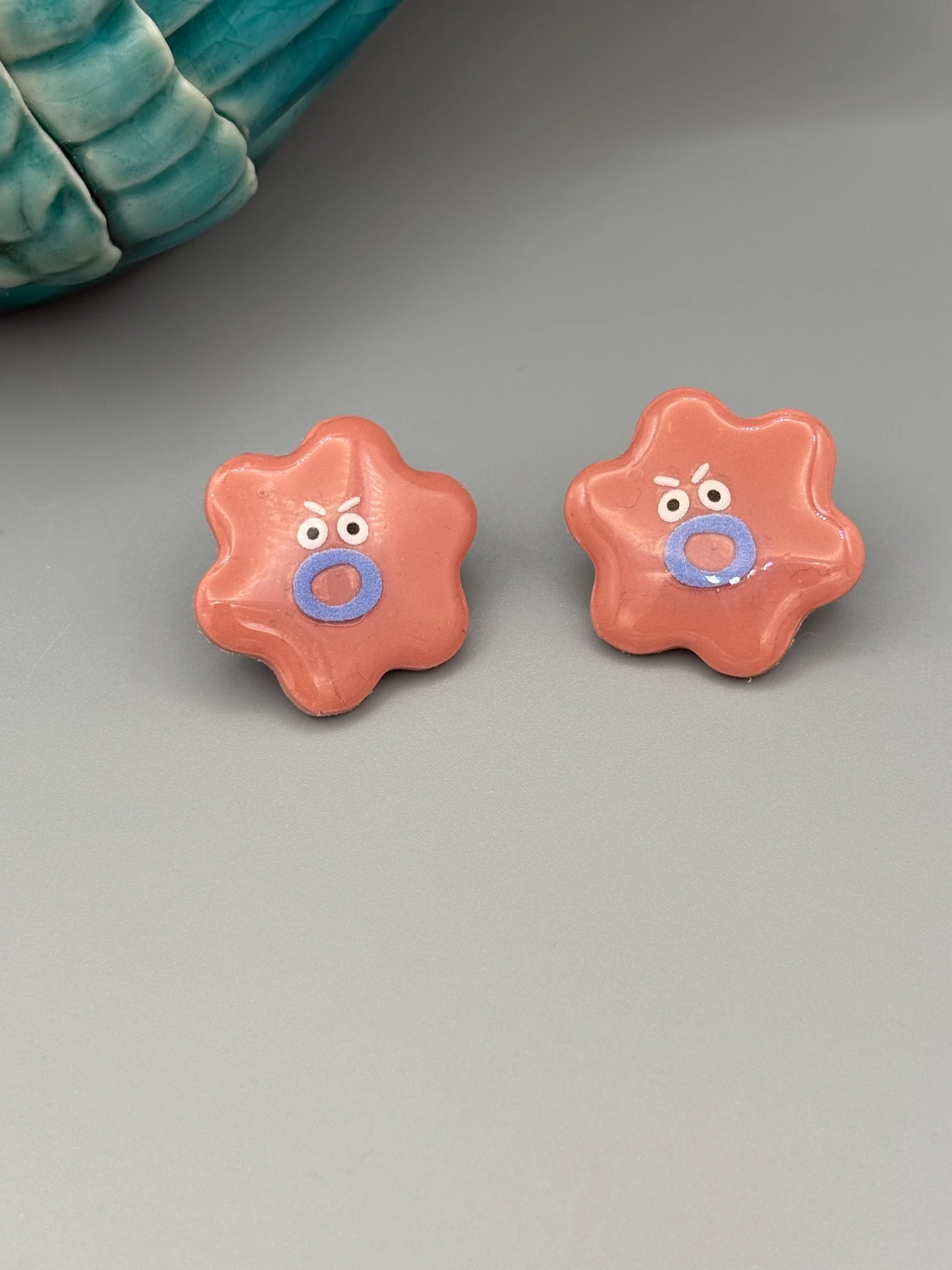 [55-3] Pink Flower Funny Faces