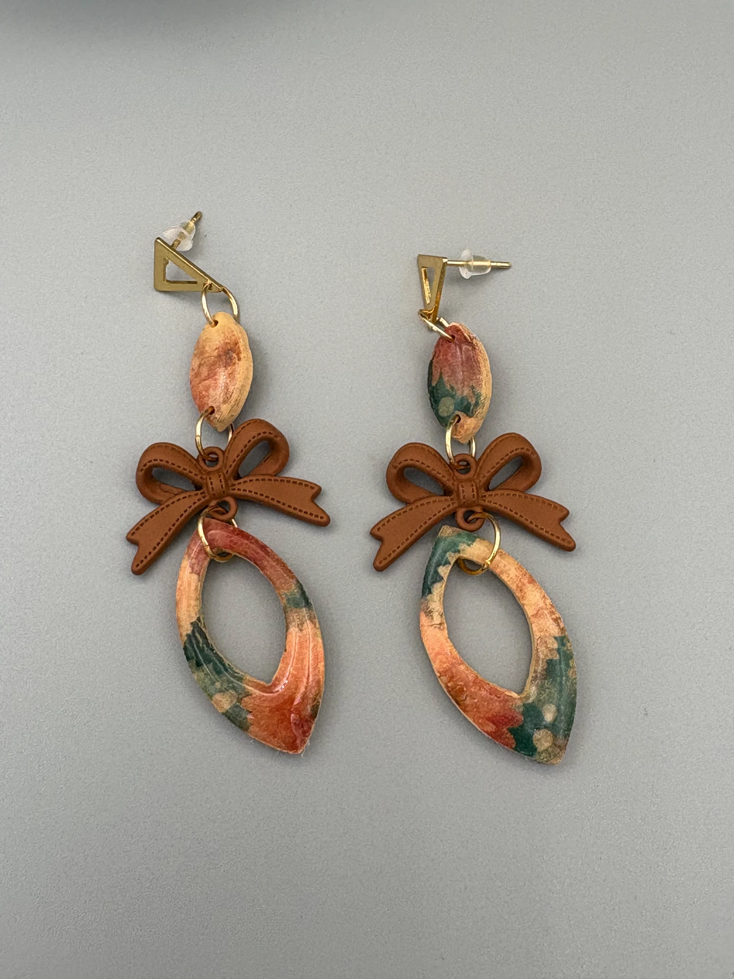 [9-7] Flower Pattern Drops with Bows