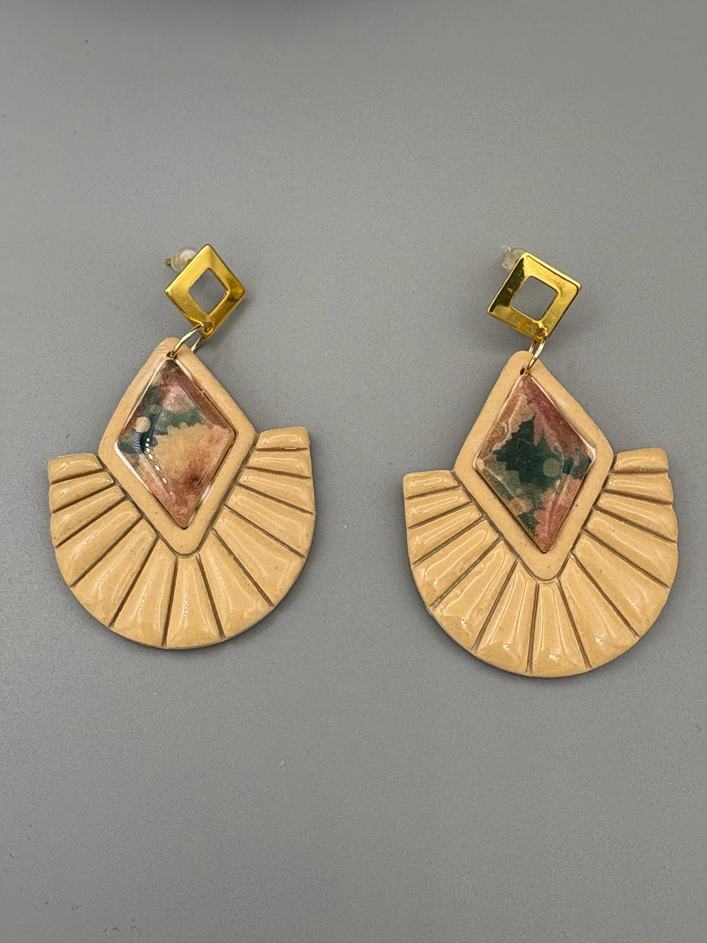 [9-8] Flower Pattern Diamond Fans