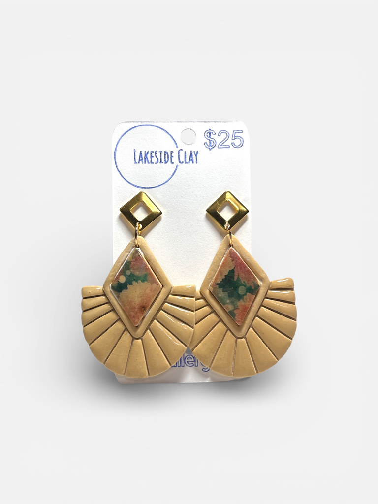 Flower Pattern Diamond Fans