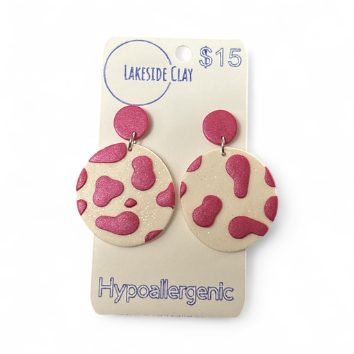 [7-9] Pink Cow Print Circles