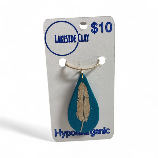 [41-6] Gold Feather Pendant