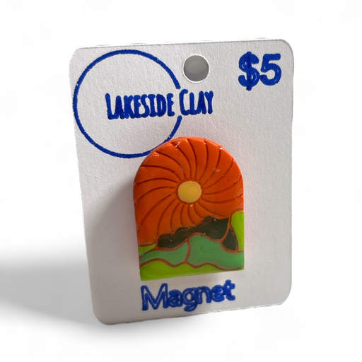 [Q-7] Sunset with Orange Sky Magnet