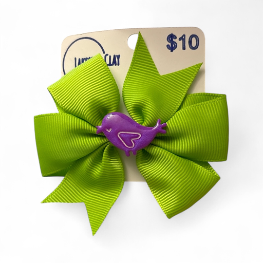 [63-6] Purple Bird Hair Bow