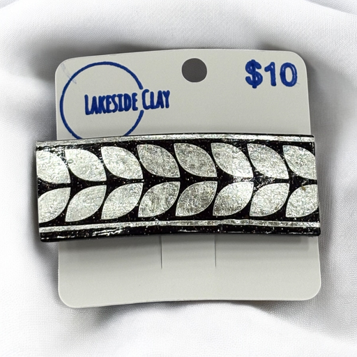 [20-43] Silver Decal Hair Barrette