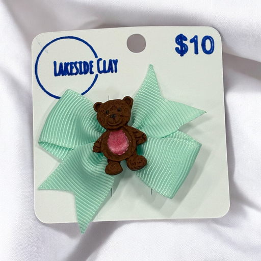 [63-9] Teddy Bear Hair Bow