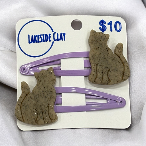 [16-91] Grey Cat Hair Clips