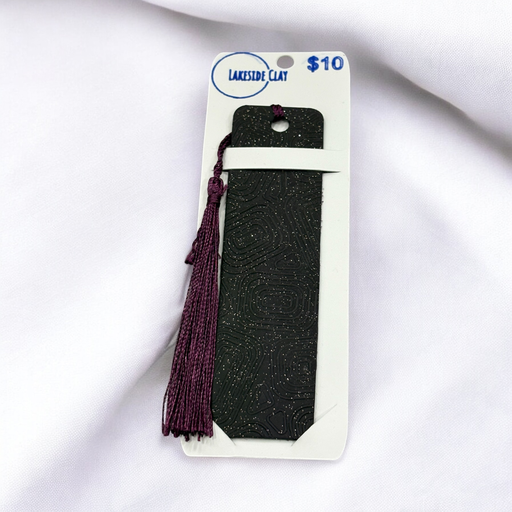 [22-102] Purple & Black Twist Geometric Bookmark