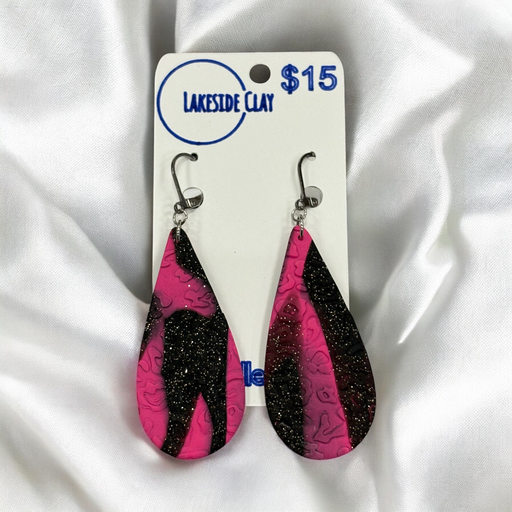 [46-56] Pink & Black Leopard Drops