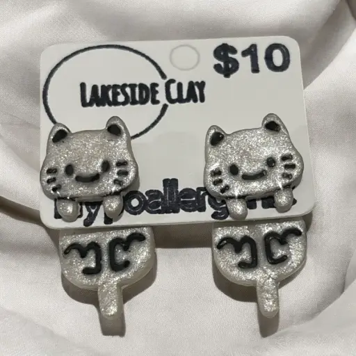 [47-70] Two Part Cat Dangles